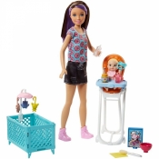 Barbie Opiekunka zestaw + lalki (FHY97)