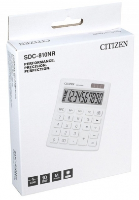 Kalkulator biurowy Citizen SDC-810NR - biały (0000540)