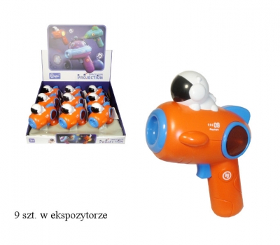Projektor pistolet z muzyką i światłem