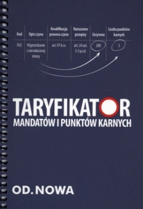 Taryfikator Mandatów I Punktów Karnych - Anna Prus