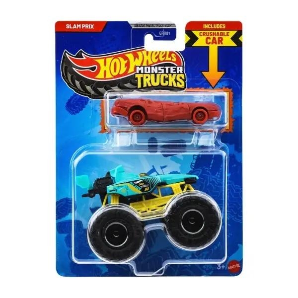 Hot Wheels Monster Trucks Pojazd 1:64 + Autko