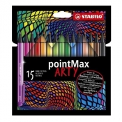 Cienkopisy Stabilo pointMax Arty, 15 kolorów