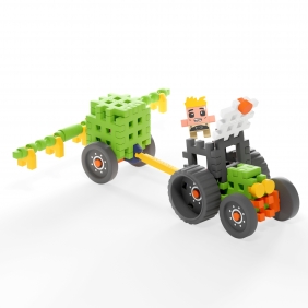 Mini Waffle - Farmer - Traktor z opryskiwaczem, 50 el.