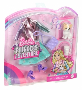 Barbie: Przygody księżniczek - Zestaw ubranko ze zwierzątkiem (GML63)