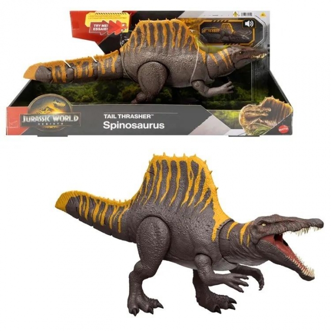<img src='https://webimage.pl/pics/498/9/d0194735309498.jpg' style='height:440px' /> Jurassic World Rebirth Tail Thrasher Spinosaurus
