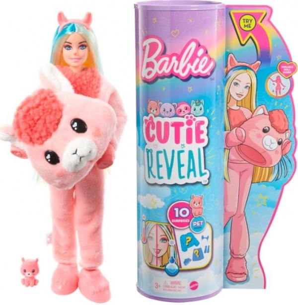 Lalka Barbie Cutie Reveal Lama Seria 2 Kraina Fantazji (HJL56/HJL60)