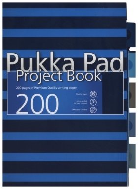 Kołozeszyt A4 Pukka Pad Navy w kratkę 200 kartek niebieski