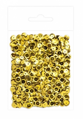 Cekiny holograficzne 9mm 15g - złote ciemne