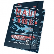Teczka z gumką A4 Maui and Sons granatowo-czerwona 15 sztuk (MAUL-109)