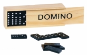 Domino w drewnianym pudełku - 28 klocków