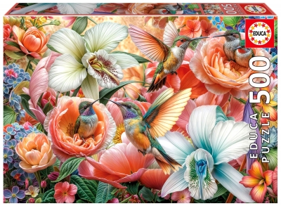 <img src='https://webimage.pl/pics/499/5/d8412668205499.jpg' style='height:440px' /> Puzzle Kolibry i kwiaty 500 el 114085