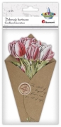 Dekoracje kartonowe Flower Letter tulipany 9szt