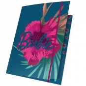 Teczka z gumką A4 Barbie w różowe kwiaty 5 sztuk (BAI-109)