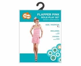 Strój dla dorosłych Flapper Różowa rozm. S
