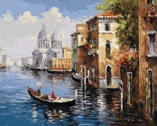 Zestaw do malowania po numerach - Podróż po Wenecji 50x65cm
