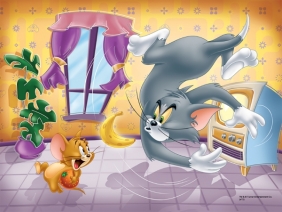 Puzzle 30 elementów Tom i Jerry Owocowa bitwa (18150)