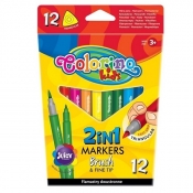 Flamastry Colorino Kids dwustronne 2in1, 12 kolorów (92500PTR)