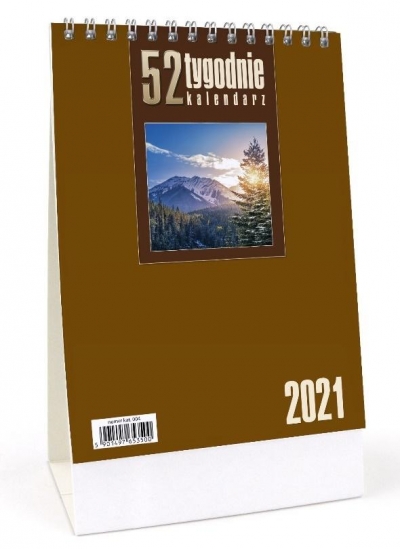 Kalendarz 2021 Biurkowy - 52T brązowy CRUX