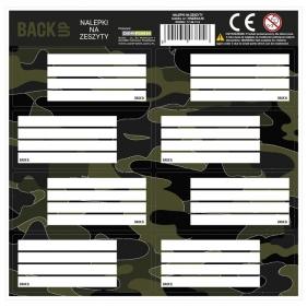 Nalepki na zeszyty - Moro khaki, 1 szt. (NNZB4A46)