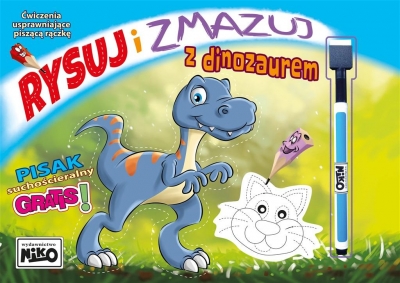 Rysuj i zmazuj z dinozaurem