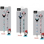 Ołówki z gumową nakładką 2 szt. blister Disney Fashion (mix wzorów)
