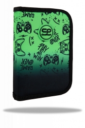 Coolpack, Piórnik jednoklapkowy bez wyposażenia Clipper - Game Over Gradient Green (F076969)