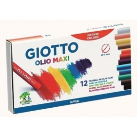 Kredki pastelowe olejne Fila Giotto Olio Maxi - 12 kolorów (293400)