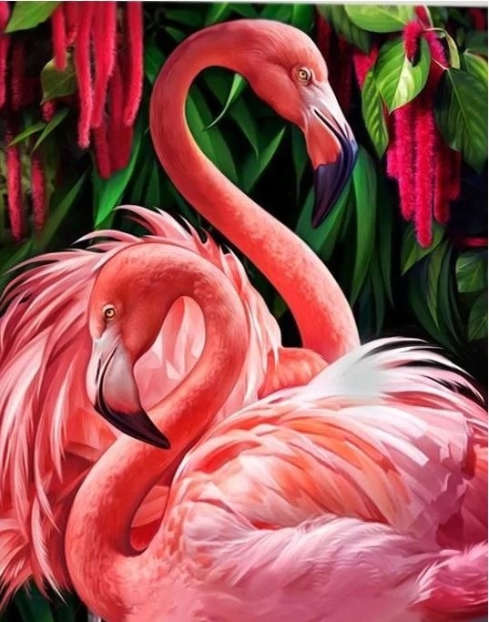 Diamentowa mozaika - Flamingi (NO-1007350)