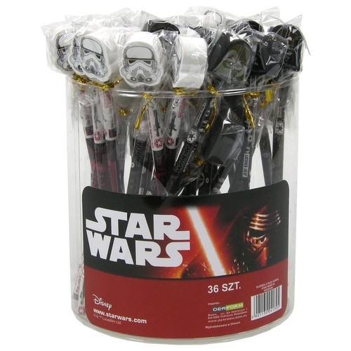 Ołówek z dużą gumką Star Wars Display 36 sztuk mix (ODGSW99)