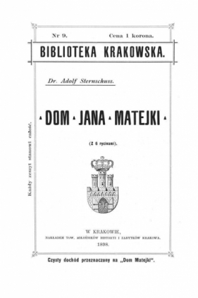 Dom Jana Matejki - Adolf Sternschuss