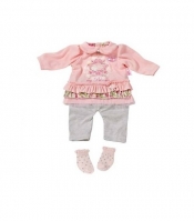 Ubranka dla lalki Baby Annabell Deluxe 3 in 1 Dress with socks różowe - <br />