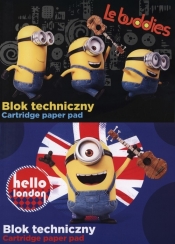 Blok techniczny A4 Minionki 10 kartek 10 sztuk mix