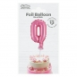 Balon foliowy Godan różowy 13 cm cyfra 0 (BC-5BLO)