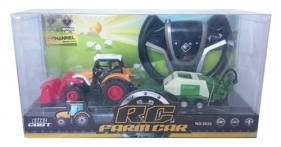 Traktor z przyczepą na pilota mix kolorów - <br />
