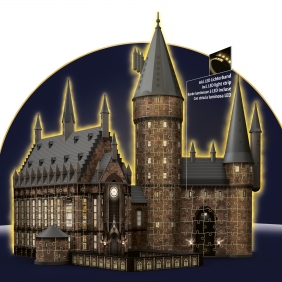 Ravensburger, Puzzle 3D 643: Budynki nocą - Zamek Hogwarts (11550)