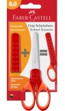 Nożyczki szkolne Grip Faber-Castell - czerwone