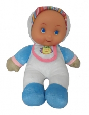 Mięciutka lalka bobas biała 25 cm