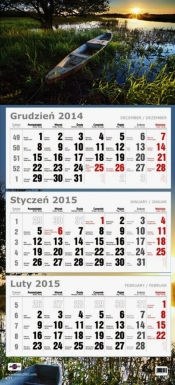 Kalendarz Trójdzielny Płaski 2015 łódka - <br />