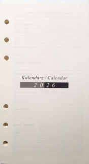 Wkład do organizera terminarz 2026 9,5x17,2cm