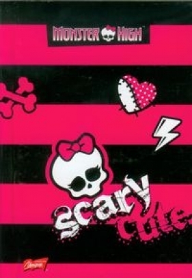 Brulion A6 Monster High w kratkę 96 kartek różowe pasy