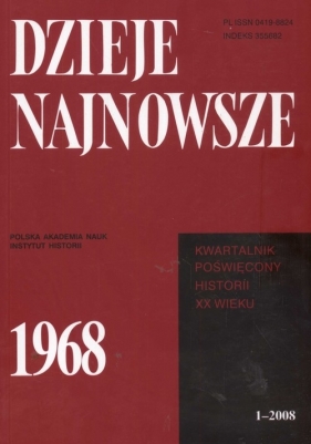 Dzieje najnowsze rocznik XL 1/2008 - <br />