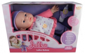 Lalka Julka mówi po polsku Fioletowo różowa