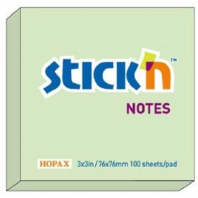 Notes samoprzylepny 76mmx76mm zielony pastel