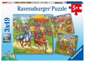 Ravensburger, Puzzle 3x49: Rycerze (05150)
