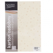 Papier ozdobny (wizytówkowy) Galeria Papieru stars jasny złoty A4 - złoty 220 g (204319)