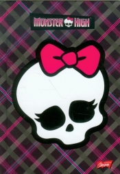 Brulion A6 Monster High w kratkę 96 kartek czacha