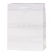 Torba prezentowa Rozette torebka lux brok Biała A3 310 mm x 480 mm x 120 mm (5907354048502)