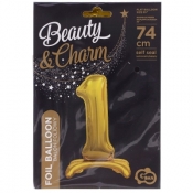Balon gumowy Godan Beauty&Charm cyfra stojąca złota (BC-ASZ1)