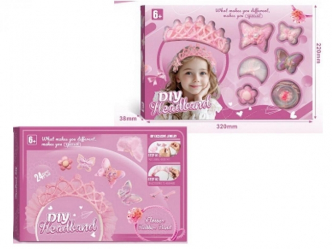 Zestaw do robienia opaski do włosów 24el