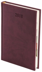 Kalendarz 2017 A5 Vivella z registrami Bordo